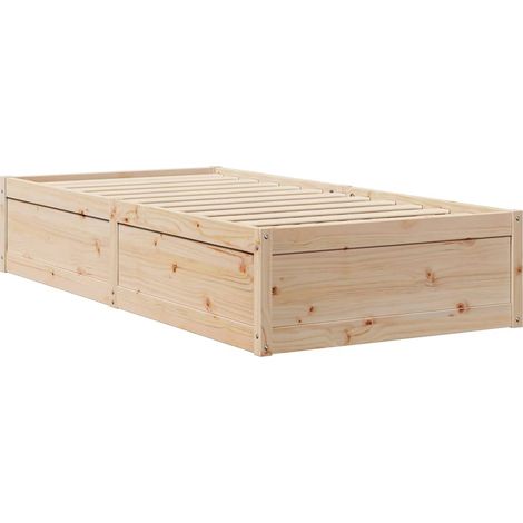 Massivholzbett ohne Matratze 90x200 Kiefernholz vidaXL
