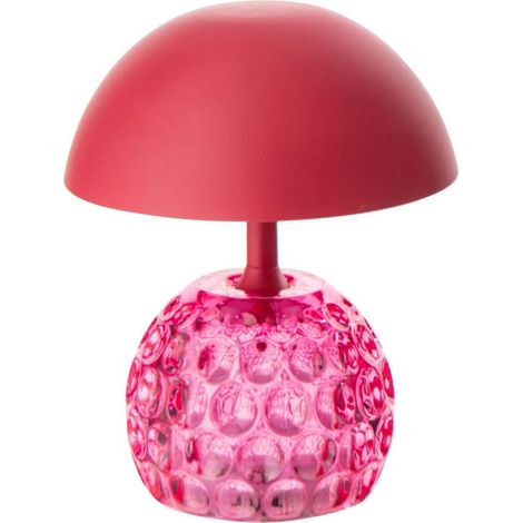 Lampe à Poser LED Champignon "Fungo" 15cm Rose (1/4)