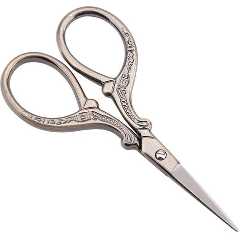 Ciseaux à broder anciens en bronze pour couture et point de croix DIY (1/5)