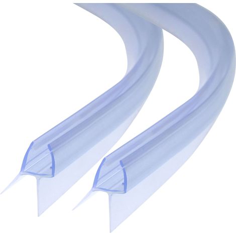 Joint de douche incurvé,2x60 cm,Épaisseur du verre : 6/7/8 mm,Joint de rechange pour cabine de douche,Joint de porte de douche parfait pour quart de cercle,Protection contre les éclaboussures (1/5)