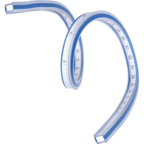 règle serpent, règle courbe, règle flexible, règle serpent à graduation métrique et impériale, gabarit de marquage, règle serpent pour vêtements, règle serpent de 40 cm (1/5)