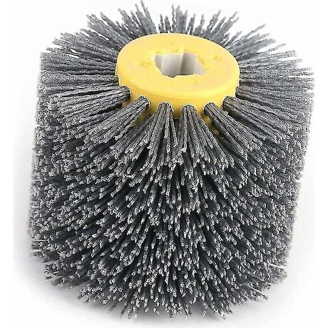 Brosse en nylon, roue de polissage, grain 80, adaptée aux machines à bois, finition satinée (1/5)