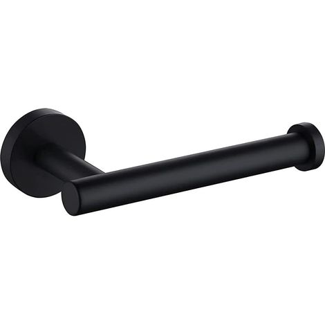 Toilettenpapierhalter fürs Badezimmer, Edelstahl 304, rostfrei, Wandhalterung, Spender – Schwarz, 9,1 × 5,5 × 16 cm (1/5)