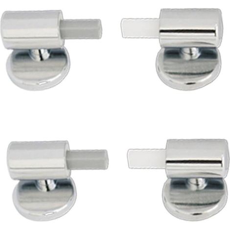 WC-Sitz-Montageset – mit Absenkautomatik und Schnellverschluss – Feste Scharniere – 4er-Pack (1/4)