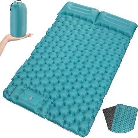 Lit de camping, matelas de camping autogonflant extérieur pour 2 personnes avec pompe à pied (1/4)