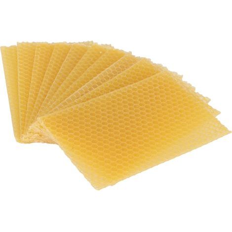 10 cadres de cire gaufrée pour l'apiculture, idéaux pour le polissage de meubles et de sols.