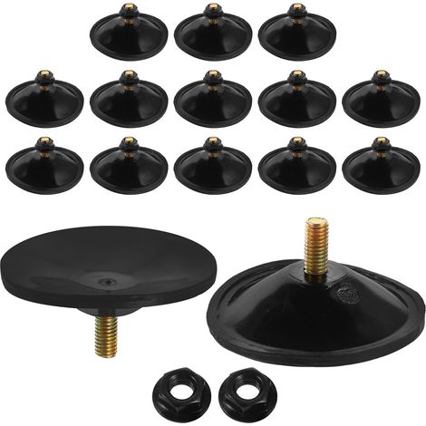 15pcs Ventouses en Silicone avec Crochets M6, Ventouses Adhésives en Pvc Noir, Épaisses et Résistantes la Déformation pour Cadres Photo et Miroirs Maisons Modernes (1/5)