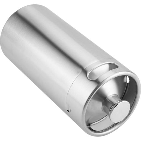 Mini fût à bière en acier inoxydable avec couvercle à spirale, pratique pour la maison et l'hôtel (3,6 L) (1/5)