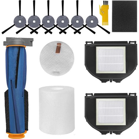 Kit di accessori di ricambio per robot aspirapolvere Shark AV2310AE Matrix RV2310AE (non per RV2310), confezione da 11 pezzi: 1 spazzola principale, 2 filtri, 6 spazzole laterali, 1 filtro spugna