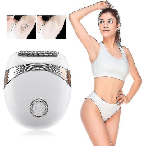 Épilateur électrique pour femmes, rasoir rechargeable USB pour utilisation sur peau sèche ou humide, blanc-AquaForge (1/4)