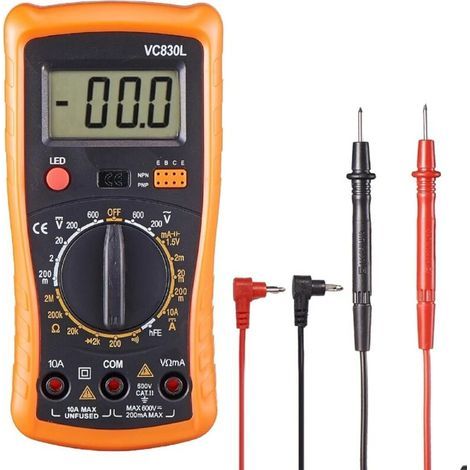 Multimètre Numérique, Testeur Electrique Professionnel, Voltmètre/Résistance/Continuité/Diodes Postuler à Laboratoires (1/4)