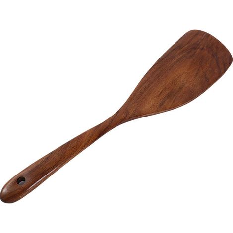 Fourchette À Pâtes En Bois - Écumoire À Fentes En Bois D'Acacia - Cuillère Écumoire Pour Cuisine - Lot De 1 Pièce (1/5)