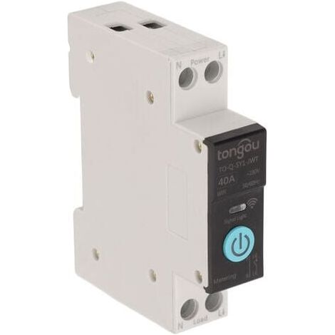 DIN Rail Circuit Breaker, Smart WLAN Switch, Mobile Phone Wireless Remote Control, 3 Timing Modes, Appliance Function, Suitable for Home (40A) MUMU (1/4)