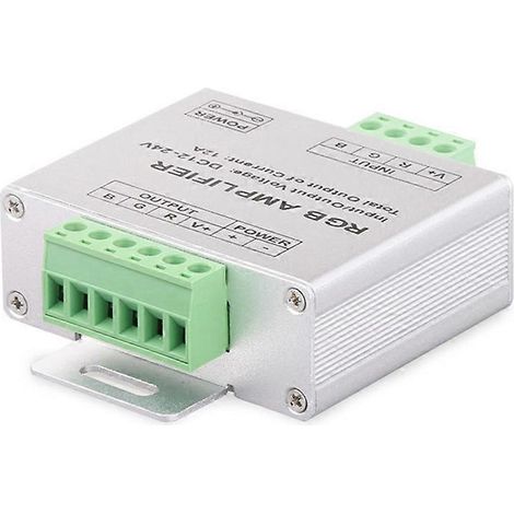 Contrôleur RGB DC 12V 24V, variateur sans fil IR ou RF pour rubans LED multicolores 5050, intensité 12A (1/5)