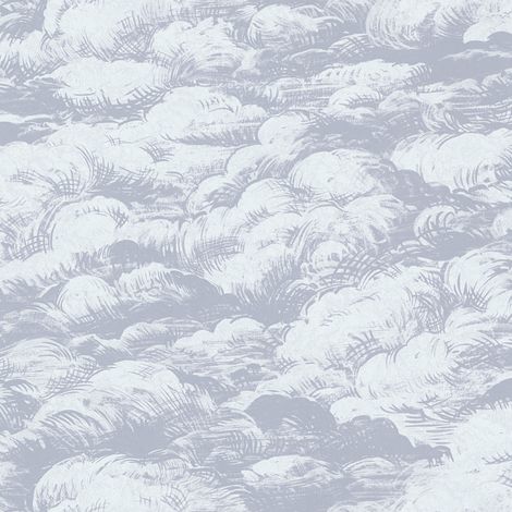 Papier peint moderne gris & blanc pour salon Tapisserie idéale chambre bébé grise motif nuage Papier peint motif nuage & ciel style scandinave (1/4)