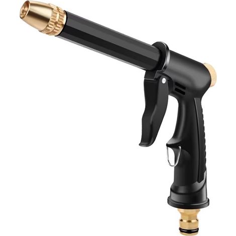 Pistolet d'arrosage Métal Lance Haute Pression d'Arrosage Lance à Eau avec Rallonge Métallique Pistolet Arrosage Jardin Anti-fuite pour Jardin Voitures et Animaux (1/5)