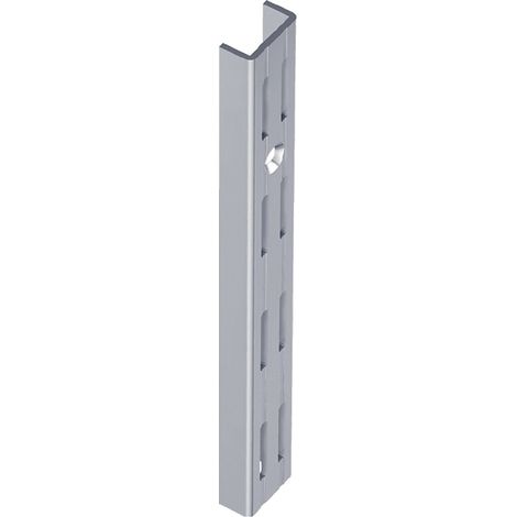 ELEMENT SYSTEM rail mural L.1.000 mm aluminium blanc acier perforation double rangée - 10001-00053