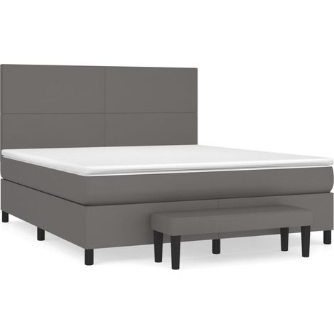 Maison Exclusive - Boxspringbett mit Matratze Grau 180x200 cm Kun