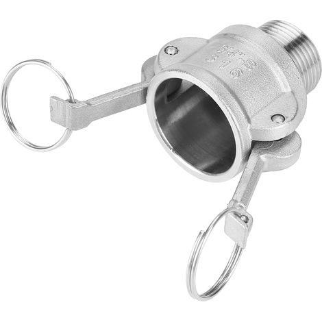 Adaptateur de pompe à déchets en acier inoxydable DN20 3/4" B, raccord femelle à verrouillage par came avec filetage mâle. (1/5)