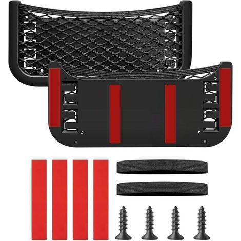 Aufbewahrungsnetz fürs Auto, universelle, multifunktionale, selbstklebende Organizer-Tasche fürs Auto, elastische Aufbewahrungstasche für Utensilien, Wohnmobil, Boote, Zuhause (1/5)