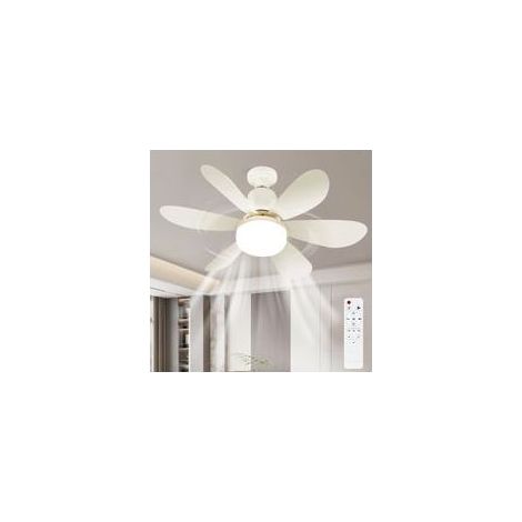 Deckenventilator mit Licht, Deckenventilator mit Fernbedienung und Licht, leise, 3 Geschwindigkeitsstufen und 3 dimmbare Farbtemperaturen, geeignet für (1/5)