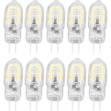 10 pièces G4 LED ampoule luminosité gradation haute couleur rendu coque transparente ampoules pour paysage lumières DC 12V lumière chaude (1/4)