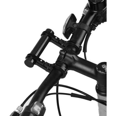 Support de Lampe de Vélo Double, Porte-Guidon Extensible 10cm pour Éclairage Bicyclette (1/5)
