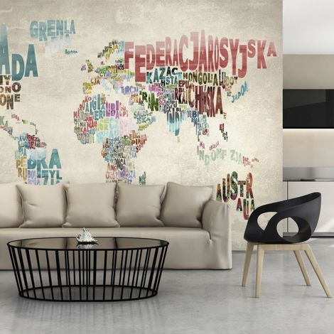 Papier Peint "Un Monde Sans Frontières" 193 x 250 cm (1/2)