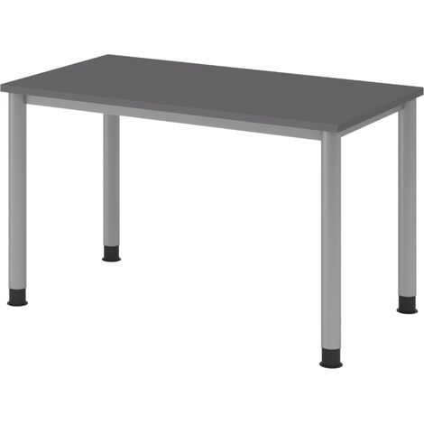 bümö Schreibtisch Serie-H (Mini) Rechteck: 120 x 67,2 cm  Graphit