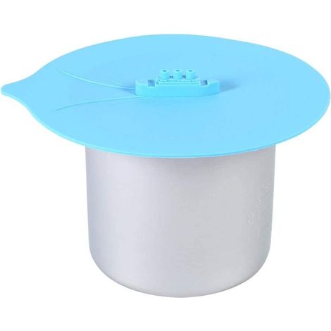 Set di 3 pezzi di guarnizioni in silicone uniche per ciotole, pentole e tazze, ideali per la cottura a vapore, colore blu. (1/5)
