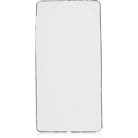 Serviette en microfibre polaire 60x120cm, ultra absorbante, douce et respirante, lot de serviettes blanches pour salon de beauté, spa et maison (1/5)