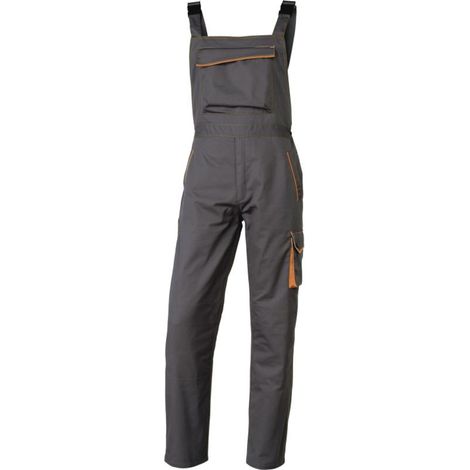 SALOPETTE DE TRAVAIL DELTA PLUS PANOSTYLE POLYESTER COTON GRIS / ORANGE- M6SALGO0   50/52 (2XL)