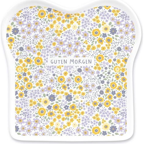 Assiette à toast d'atelier avec inscription en porcelaine « Guten Morgen »