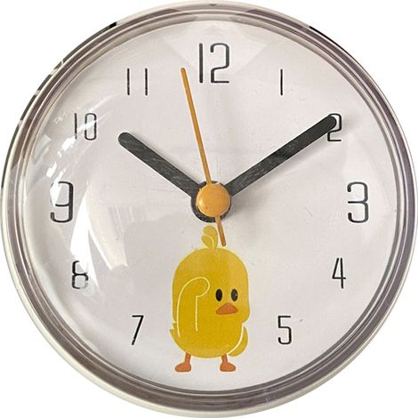 Horloge Murale à Ventouse - Étanche - Silencieuse - Pour Salle De Bain Et Cuisine - 1 Unité (1/5)