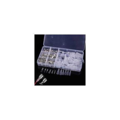 Kit de 270 connecteurs de bornes à sertir pour fils électriques, mâles et femelles, assortis