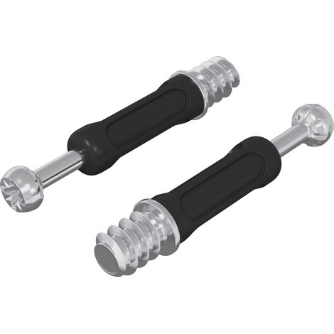 Vis de verrou à came 2 pcs Argent et noir M6 x 40 mm Métал