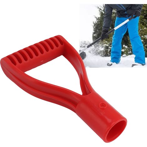 Manche de Pelle en Plastique - Diamètre Interne 32mm - Type D - Remplacement pour Travaux de Jardinage et Déneigement - Rouge (1/5)