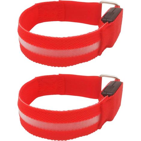 Brassard Réfléchissant Avec Lumière - Équipement De Sécurité Pour Course Et Vélo - Ajustable Pour Adulte Et Enfant - Lot De 1 (1/5)