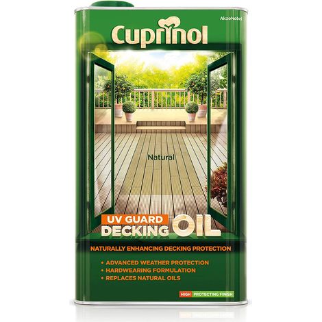 Cuprinol UV Guard Decking Oil - Natural - 5 Litres