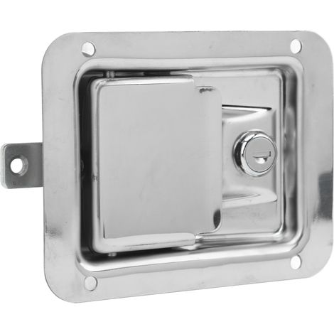 Loquet de coffre à outils encastré à verrouillage par palette avec 2 clés pour remorque, camion, camping-car, armoire électrique (1/5)