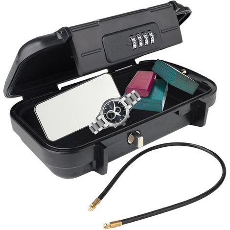Coffre-fort portable - Coffre-fort de voyage - Serrure à combinaison - ABS - Sécurité - Mini -coffre-fort - Coffre-fort de plage - Résistant à Water et au Sable - Vacances - Loisirs en Plein air - Pla (1/5)