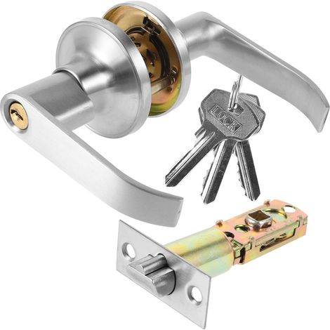 Lot de 1 serrure sphérique avec poignée pour portes de chambres et sal (1/5)