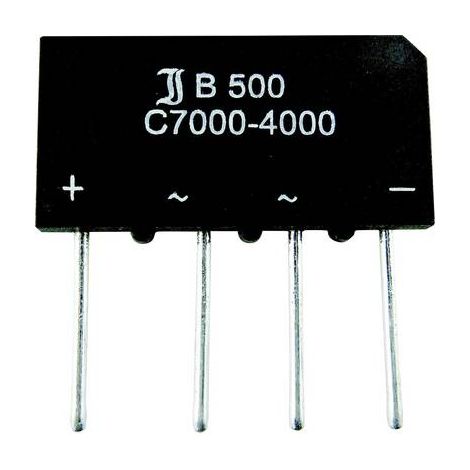 Pont redresseur TRU COMPONENTS TC-B250C1500B 1581989 500 V 2.3 A Monophasé SIL-4 1 pc(s) S690601 (1/2)