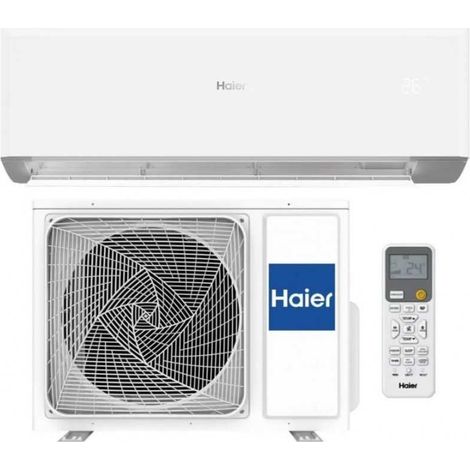 Haier – Climatiseur réversible 9000 BTU – Inverter R-32 – Classe A++/A+ – Wi-Fi intégré – Silencieux pour pièces jusqu'à 30m²