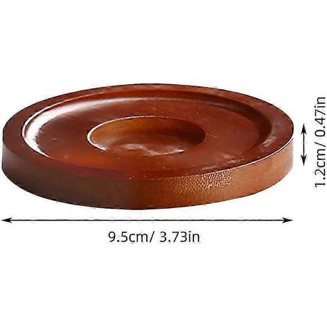 Dessous de verre en bois pour verres à whisky, ronds, en liège naturel avec support, absorbants et protecteurs, pour la maison ou le bureau (3 pièces) (1/4)