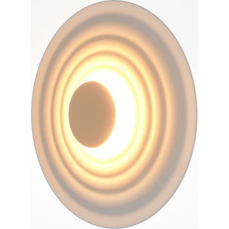 [GEBRAUCHT] B-Ware Maytoni Wandleuchte Wandlampe Nami LED weiß Aluminium warmweiß 6W Ø 40 cm 216 lm