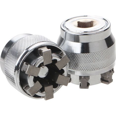 royaluxe -Douille Clé 19mm, Clé à Douille Universelle Ajustable Magique pour Extract D'écrous et Automobile Entretien, Cliquet 3/8 (9,5mm) (1/5)