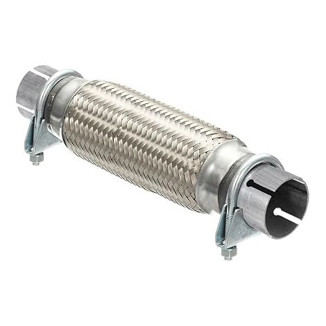Flexible Exhaust Pipe with 2 Clamps 63mm x 200mm/300mm Exhaust Flex Pipe Double Braided Hose Repair Hose Stainless Steel Exhaust Pipe Seal Flex (1/5)