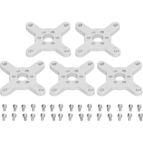 5 Stück Getriebemotorhalterungen aus Aluminiumlegierung mit Gewindebohrungen und Schrauben zur Befestigung von Sechskantmotoren