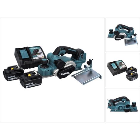 Makita DKP 181 RM Akku Hobel Falzhobel 82 mm 18 V Brushless + 2x Akku 4,0 Ah + Ladegerät